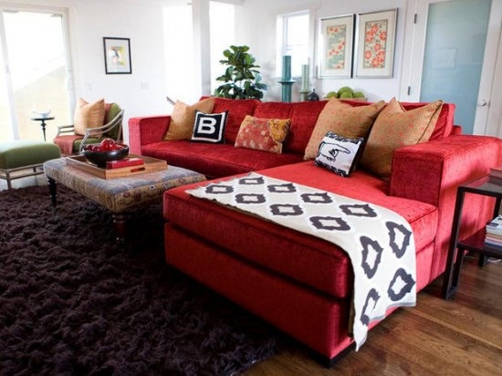Red Leather Sofa Decorating Ideas Zen, Decorating Ideas With Red Leather Sofa