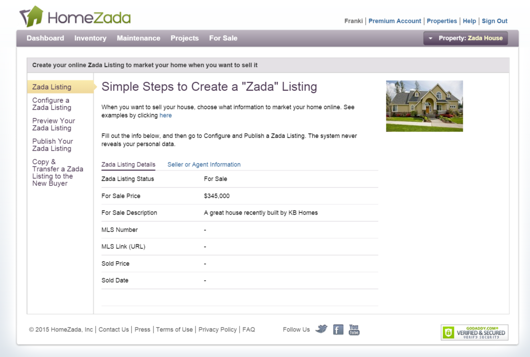 Zada Listing Wizard