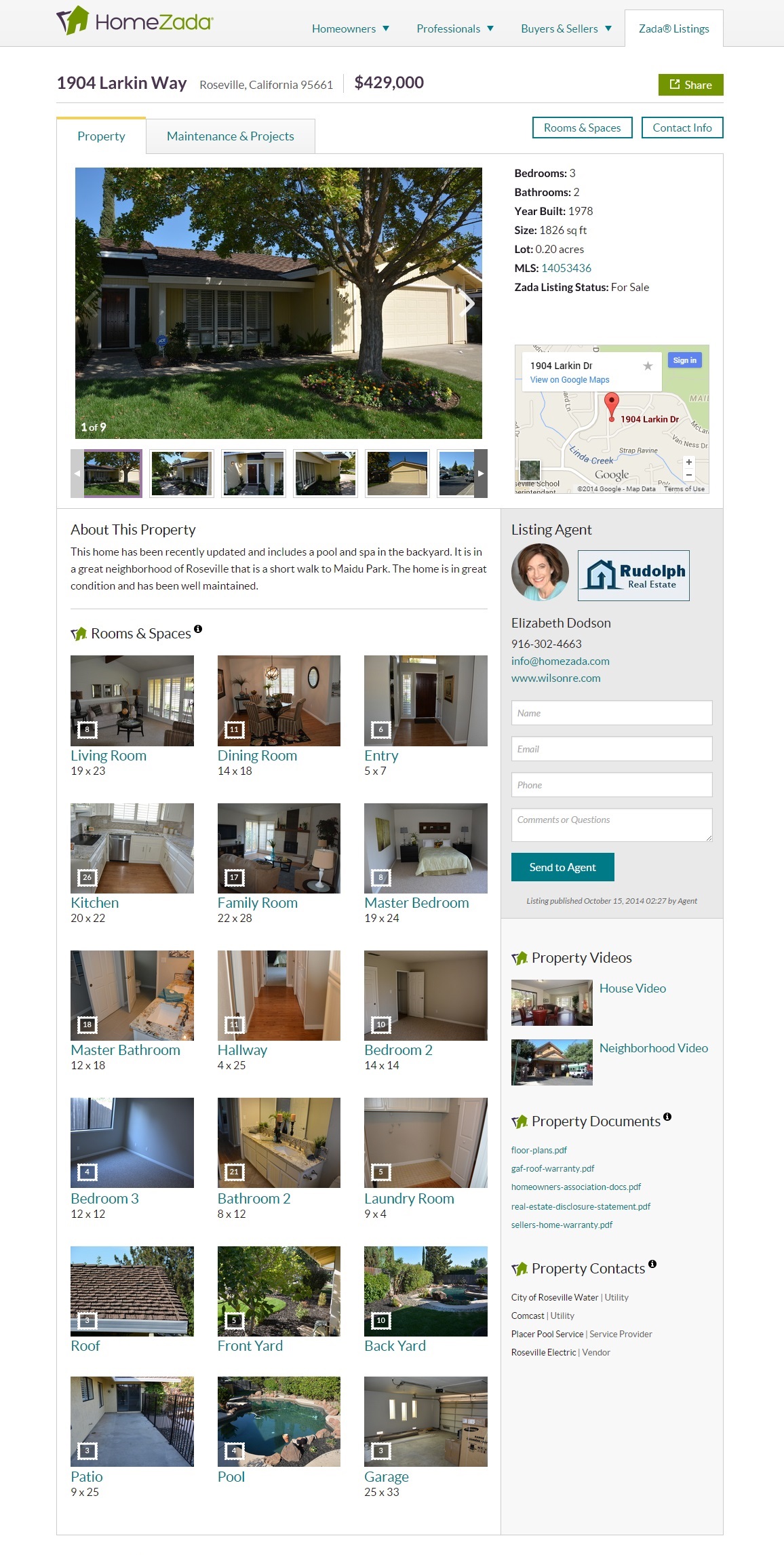 Zada Listing3 - room by room tour - videos - and documents of a home for sale