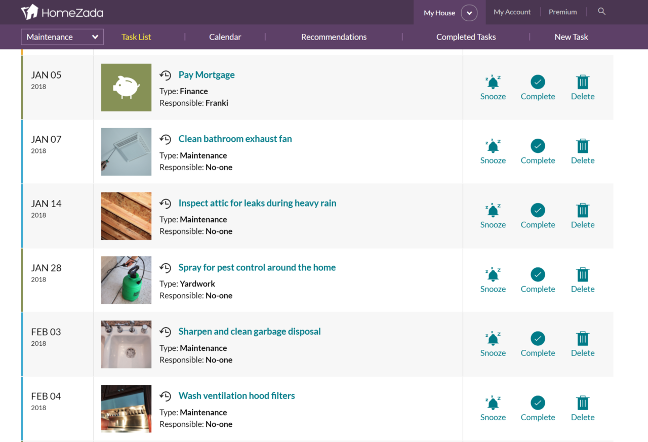 HomeZada Enhances Tasks HomeZada Enhances Tasks